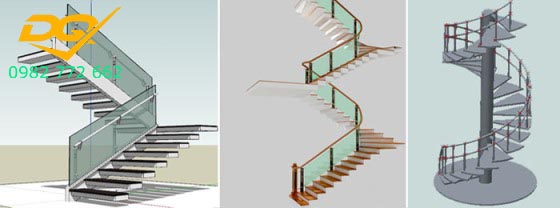 Bản vẽ thiết kế cad cầu thang sắt thoát hiểm ngoài trời