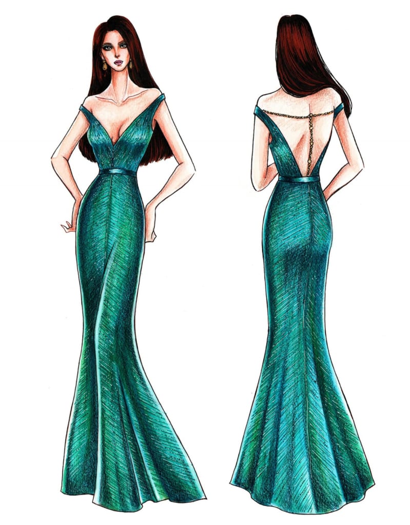 Lộ diện 5 mẫu thiết kế đầm dạ hội của Hoa hậu Đỗ Thị Hà