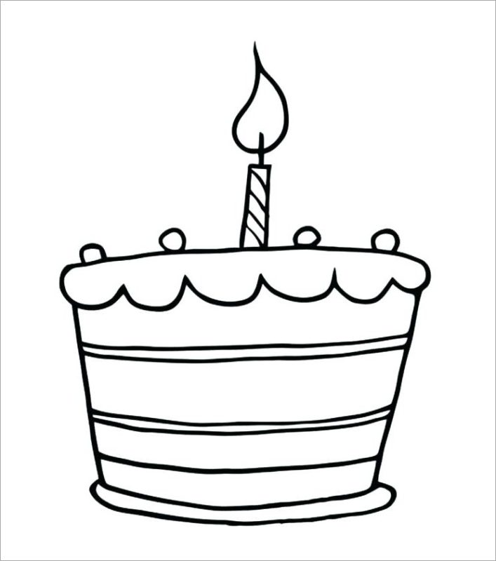 Cách vẽ bánh sinh nhật đơn giản mà đẹp, bánh sinh nhật hướng dẫn vẽ đơn giản