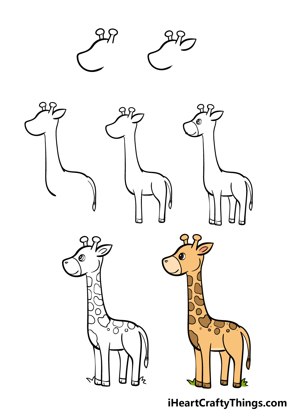 Cách Vẽ Hươu Cao Cổ Đơn Giản Nhất, How To Draw Giraffe Easy