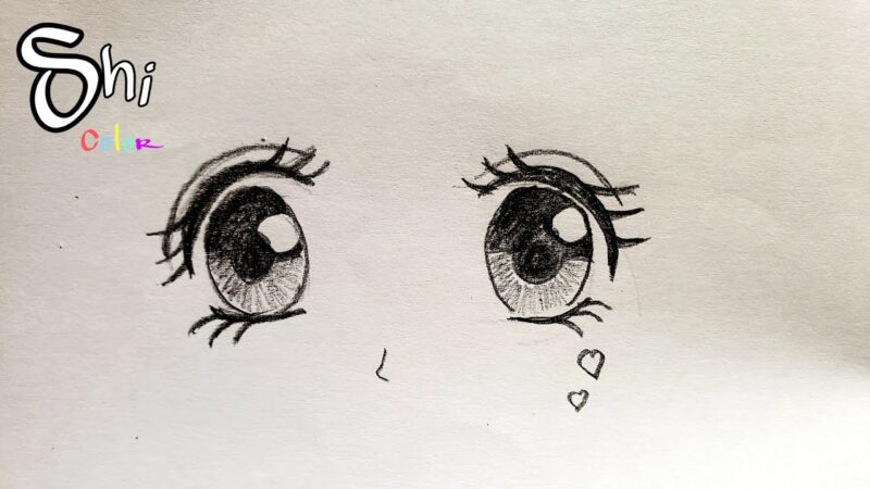 Cách vẽ mắt anime bằng bút chì 2b, vẽ mắt anime bằng bút chì 2b