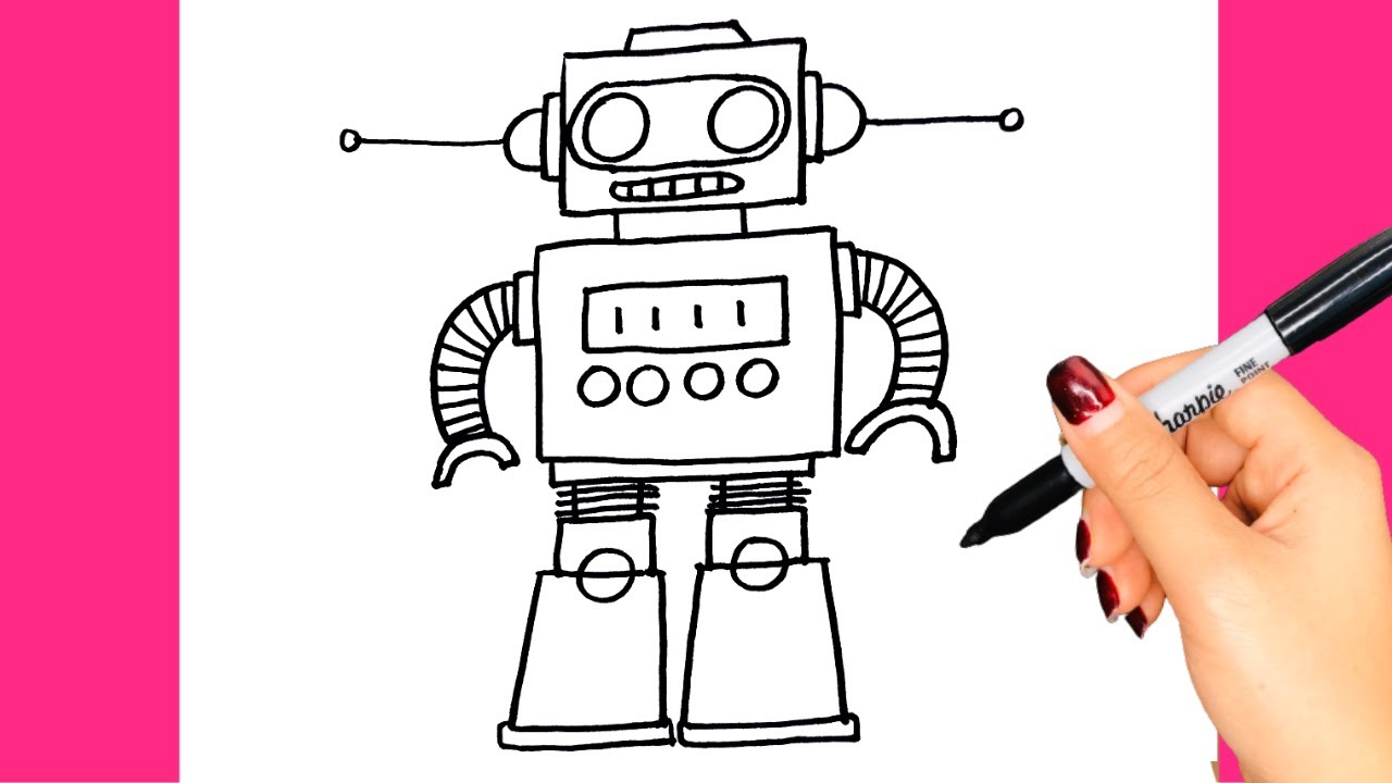 Hướng dẫn chi tiết cách vẽ robot đơn giản với 8 bước cơ bản, cách ... - Hướng dẫn vẽ robot \