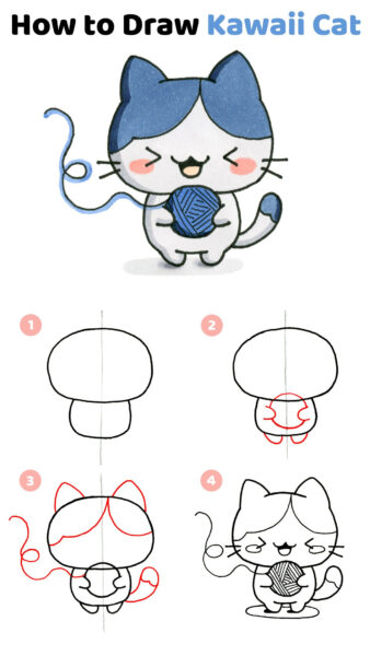 Hướng dẫn vẽ hình con mèo dễ vẽ bằng màu nước