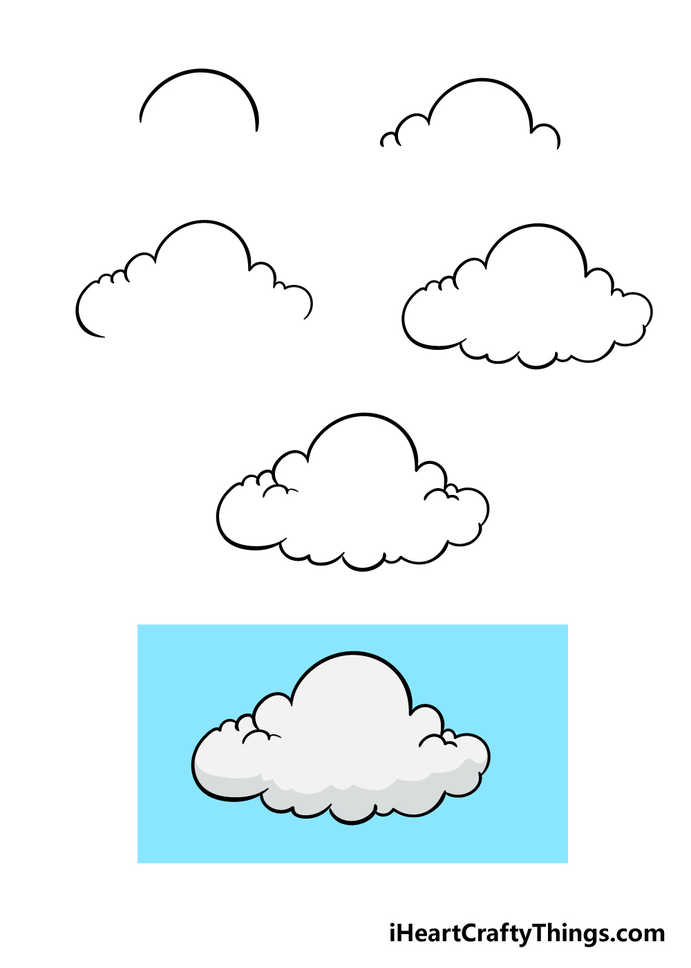 Tổng hợp tranh tô màu đám mây có thể in  YeuTreNet