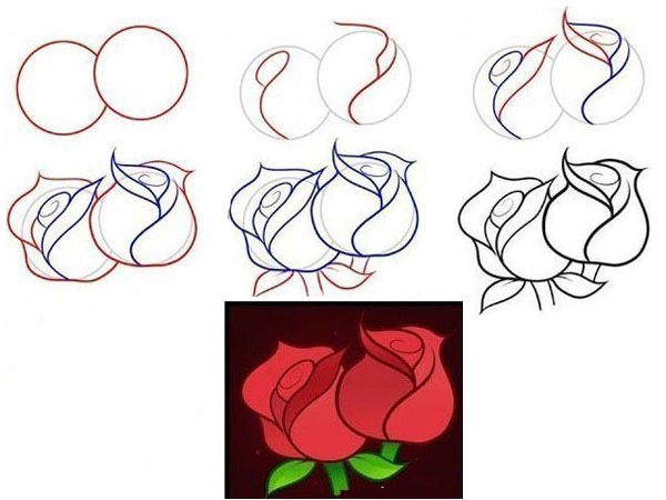 Nếu bạn là người mới bắt đầu vẽ hoa hồng, thì hình ảnh này sẽ rất hữu ích. Với bước hướng dẫn chi tiết, bạn sẽ biết cách vẽ hoa hồng một cách dễ dàng nhất.