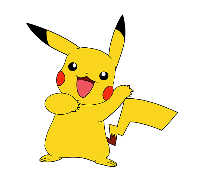 Hình vẽ pikachu dễ thương đẹp và đáng yêu, bộ tranh tô màu pikachu đẹp