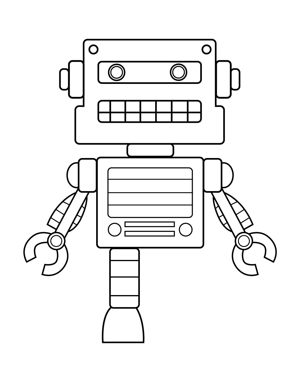 Tô màu Vẽ Robot Đơn Giản  Trang Tô Màu Cho Bé