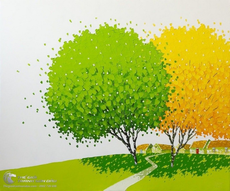 Tranh tô màu hình lá cây đơn giản giúp bé tập nhận biết lá cây