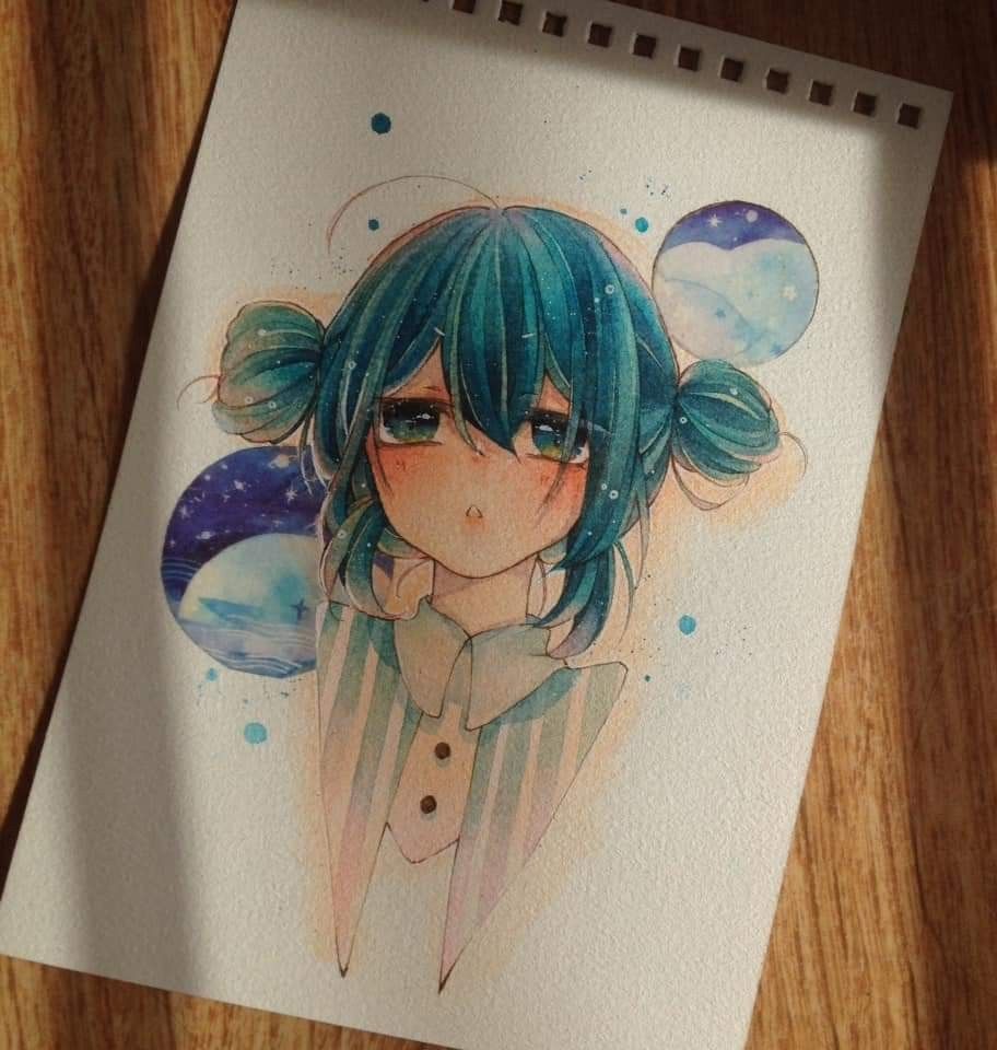 Vẽ Anime bằng màu nước đơn giản - Bilibili