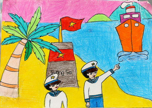 Tranh Vẽ Biển Đảo Việt Nam Của Họa Sĩ Nhí, Tranh Vẽ Về Biển Đảo Việt Nam