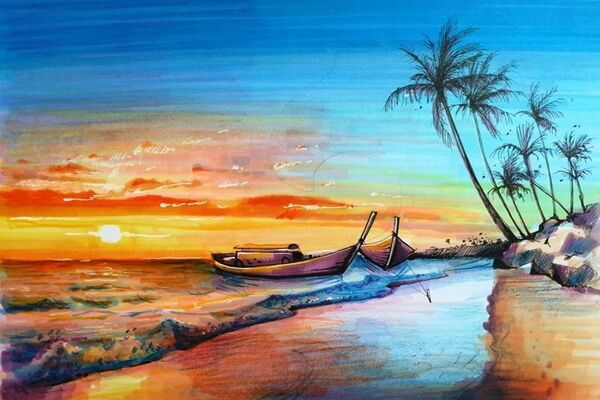 Ý nghĩa tuyệt đẹp của những bức tranh về biển  Tranh Sơn Dầu Minh Hưng   1 TPHCMtranh vẽ tay 100 sơn dầu