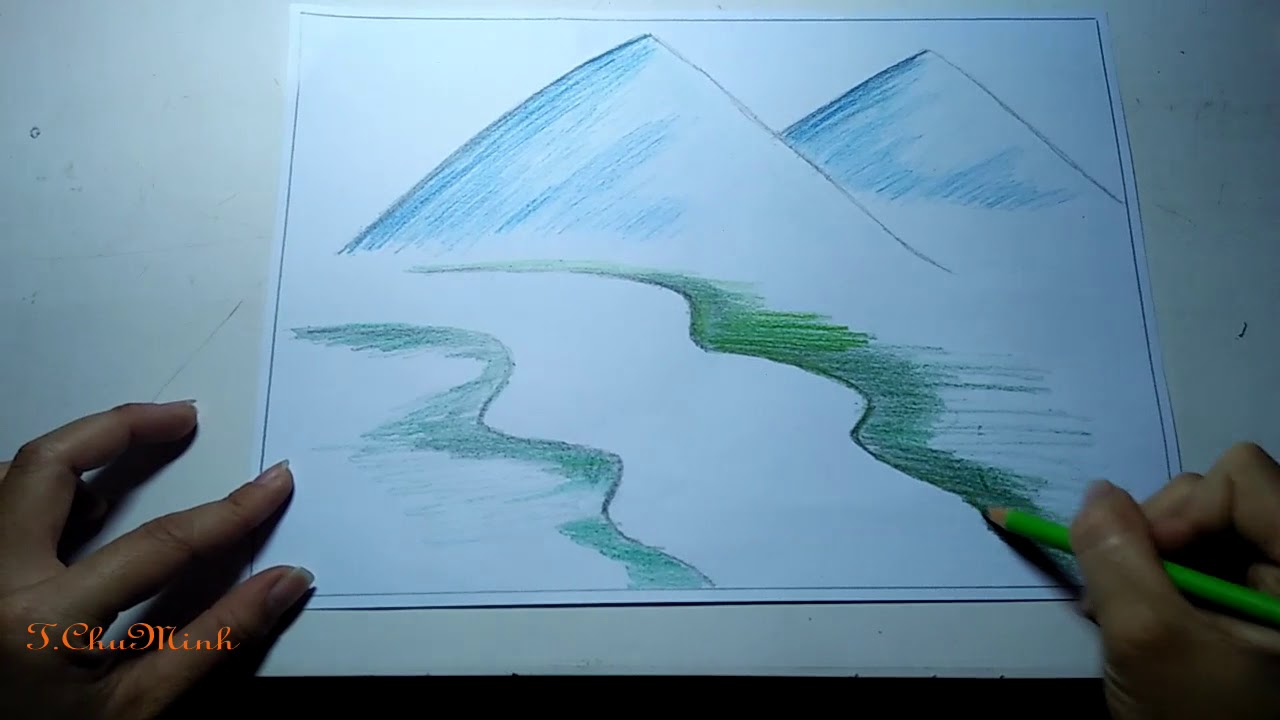 Tranh Thiên Nhiên Vẽ Đồi Núi Tuyệt Đẹp