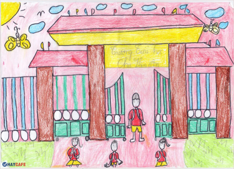 Vẽ tranh Trường học của em  Hoạt động Thai giáo  Mamibabi  Thai giáo   Giáo dục sớm  Ăn dặm