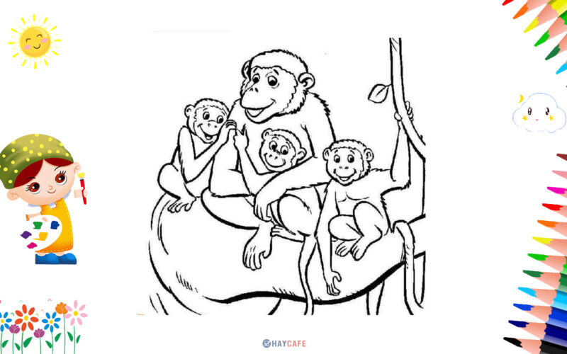 Bé Tập Vẽ Con Khỉ Đu Cây - Hướng Dẫn Cách Vẽ Con Khỉ