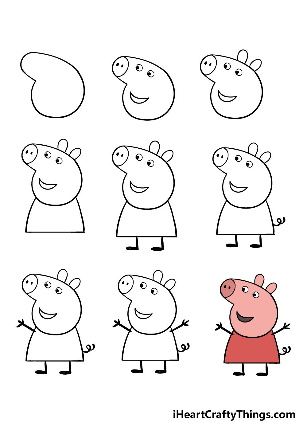 Cách vẽ con lợn đơn giản  Vẽ con heo dễ thương  YouTube