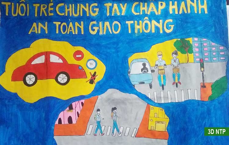Vẽ Tranh Đội Mũ Xinh  Bảo Vệ Chúng Mình ĐẸP QUÁ TRỜI  TH Điện Biên Đông