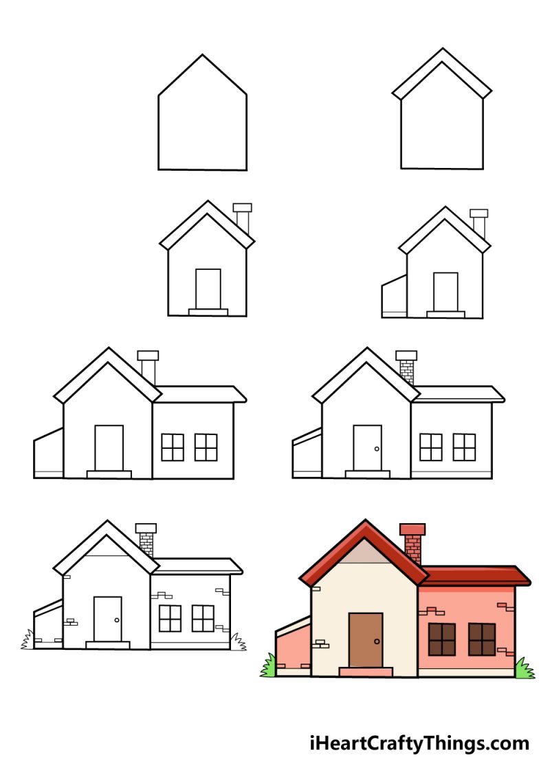 Đọc bản vẽ mặt đứng của ngôi nhà hai tầng Hình 153a và cho biết 1 Hình  dáng chung của ngôi nhà 2 Cách bố trí các bậc thềm cửa