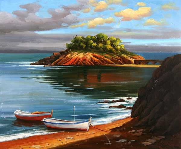 Tranh sơn dầu phong cảnh biển nổi tiếng của Thomas TSD 427